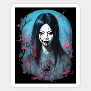 Kuchisake-Onna Japan Horror Art Sticker